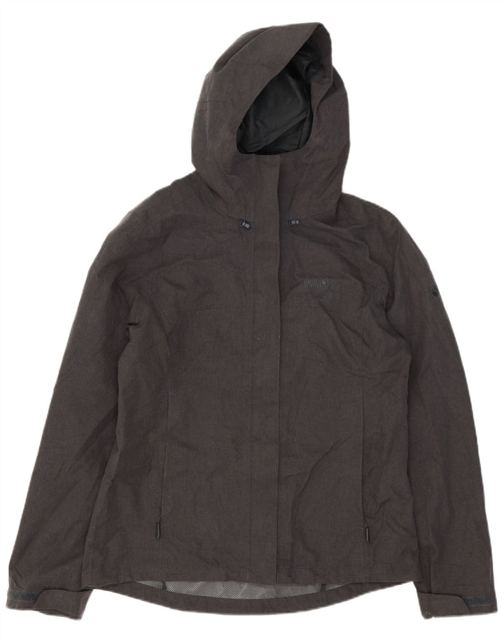Jack Wills Veste de pluie à capuche pour femme UK 12 Gris moyen Polyester
