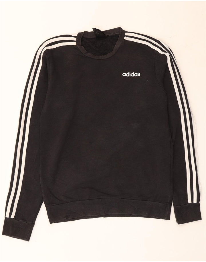 Adidas Sweat-shirt pour homme en coton noir Taille S