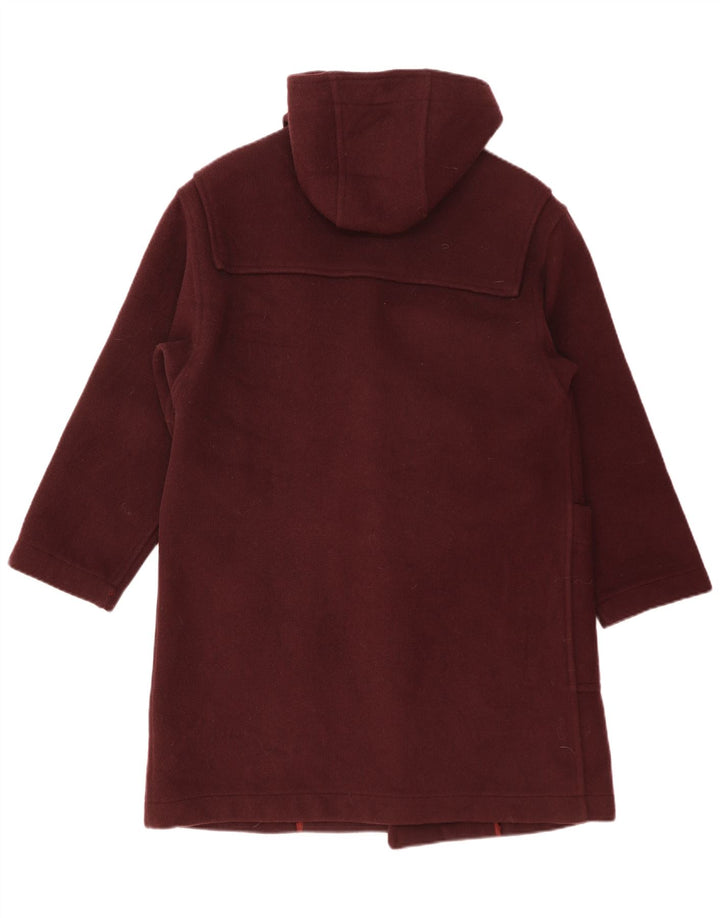 Merlet Duffle Coat à capuche pour homme EU 46 Petite laine vierge bordeaux