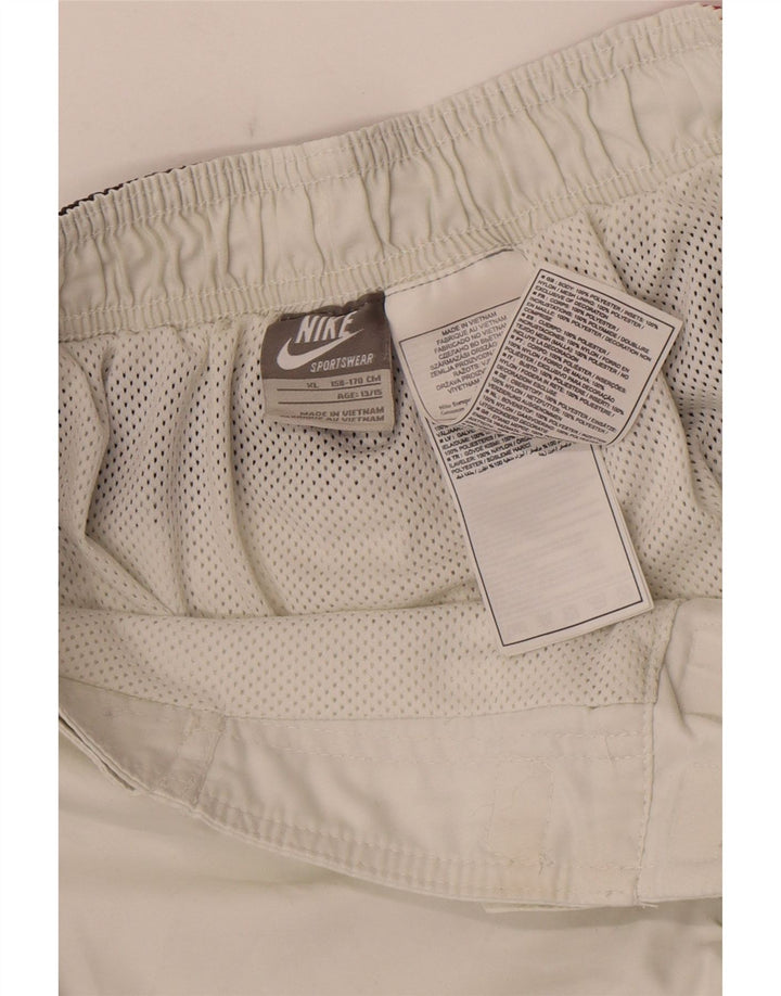 Nike Short de Bain Garçon 13-14 Ans XL Blanc Colorblock Polyester
