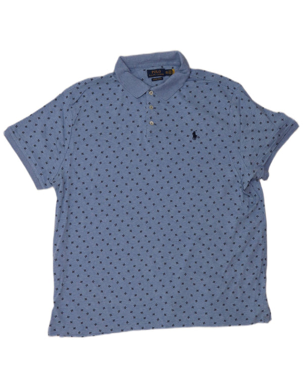 POLO RALPH LAUREN Polo Slim Fit personnalisé pour hommes 2XL bleu tacheté
