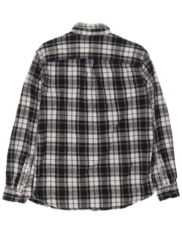 L.L.Bean Chemise en flanelle légèrement ajustée pour homme en coton à carreaux noir moyen