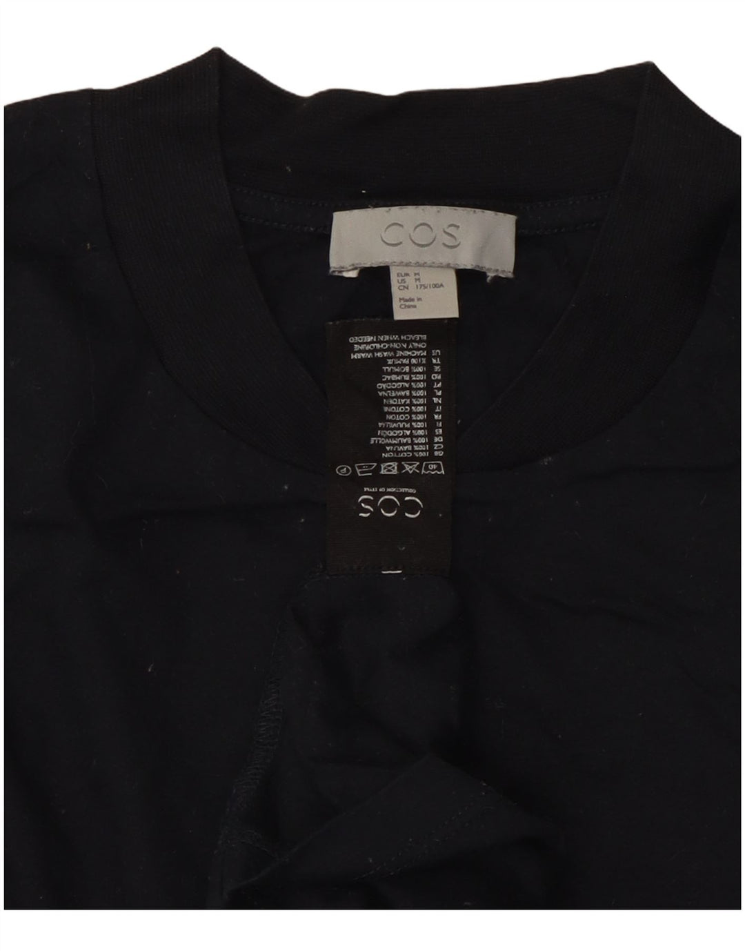 Cos T-Shirt Homme Top Bleu Marine Moyen Coton