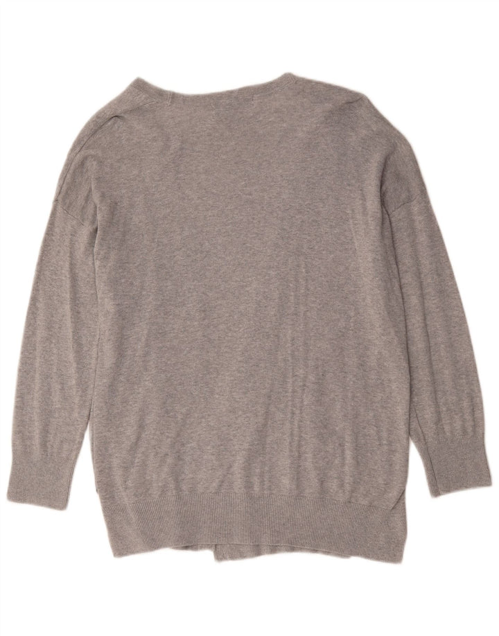 Marks & Spencer Cardigan pour femme en coton gris moyen UK 14
