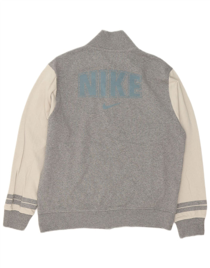 Nike Veste de survêtement graphique en coton color block gris moyen pour homme