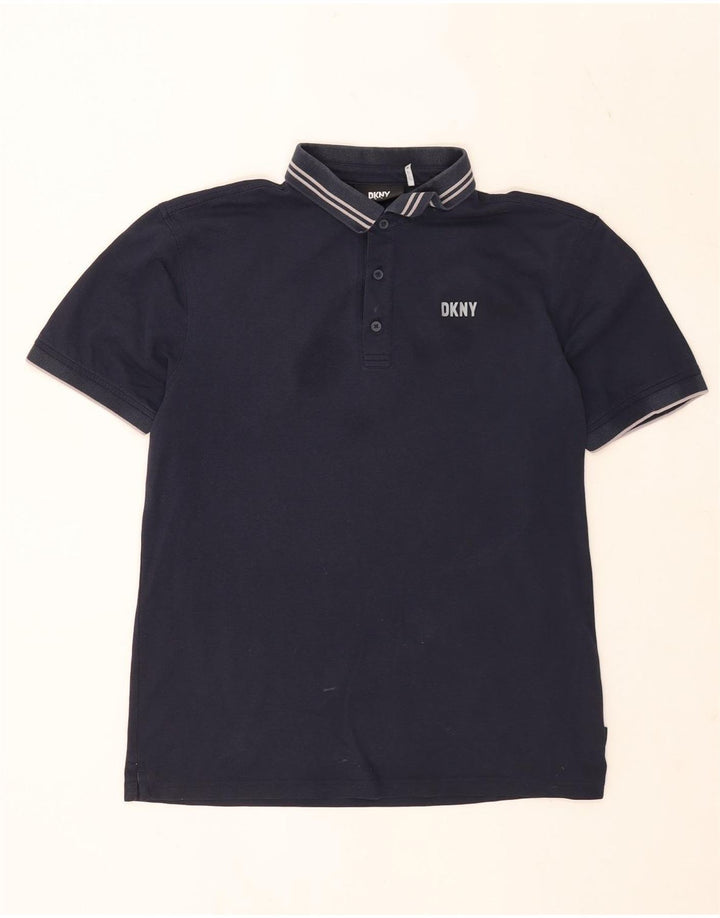Dkny Polo Homme Rayé Bleu Marine Moyen