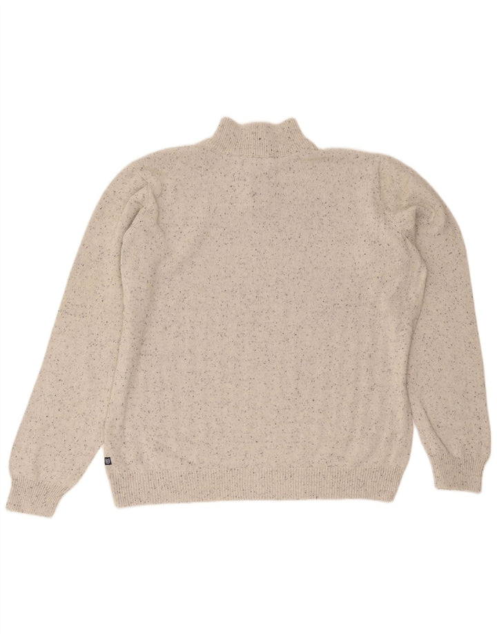 Chaps Pull à col boutonné pour homme 2XL Gris Fair Isle Coton