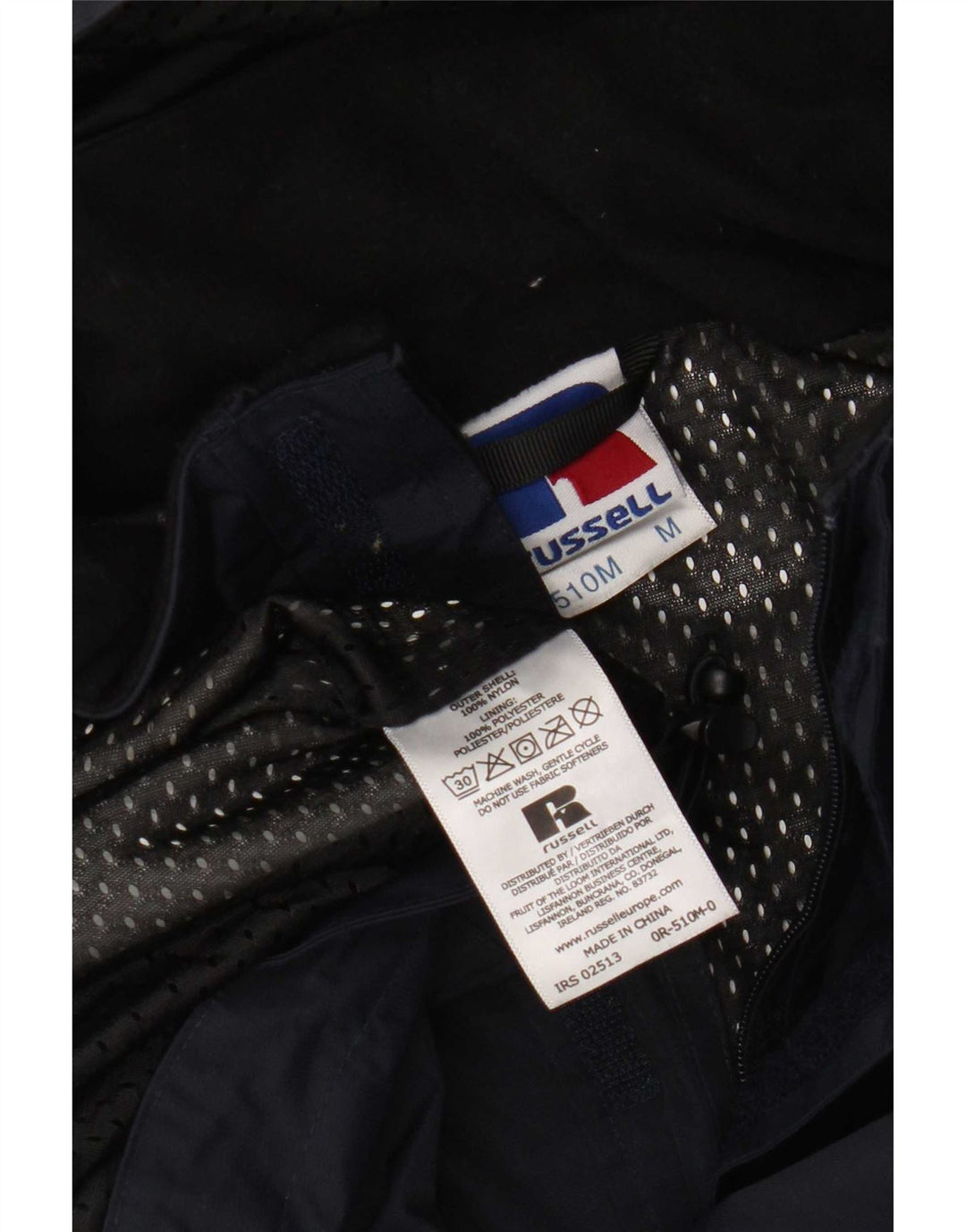Russell Athletic Veste de pluie à capuche pour homme UK 38 Medium Bleu marine Nylon