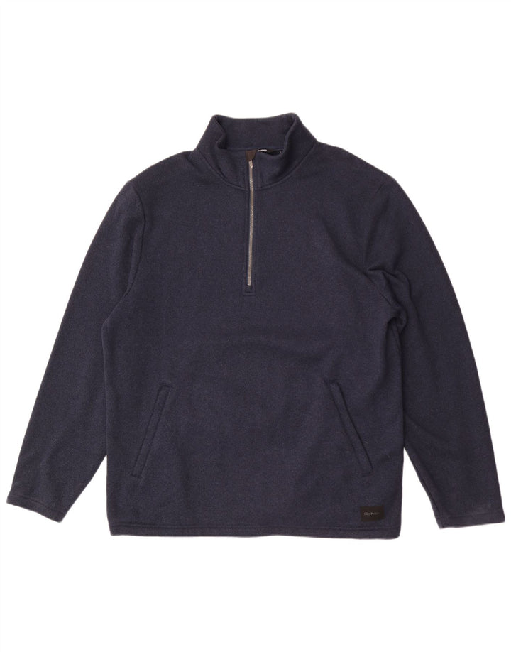 Rohan Sweat-shirt col zippé pour homme XL Bleu marine Polyester
