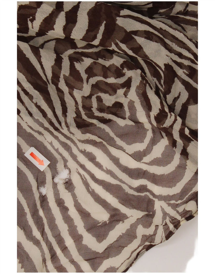 Naf Naf Jupe Asymétrique Femme XL W36 Marron Imprimé Animal Polyester