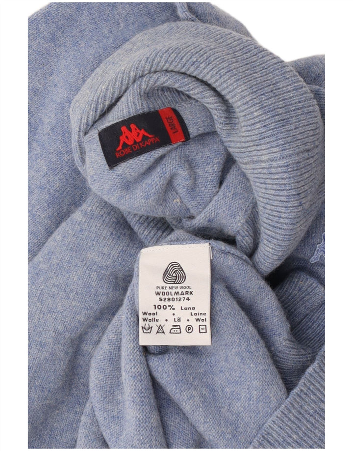 Kappa Pull col roulé pour homme en laine mouchetée Bleu Large