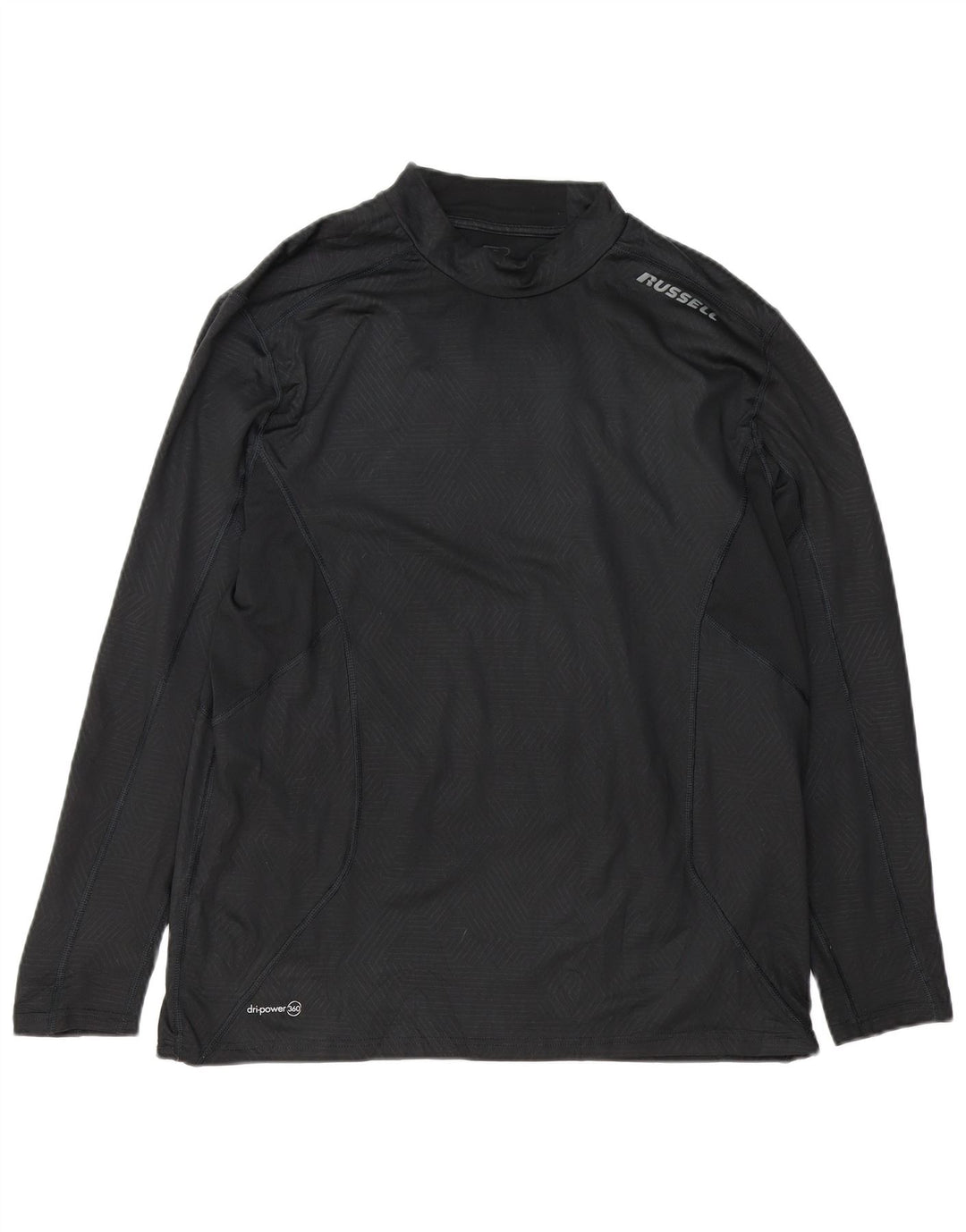 Russell Athletic Haut à manches longues Dri-Power Graphic pour homme XL Noir géométrique