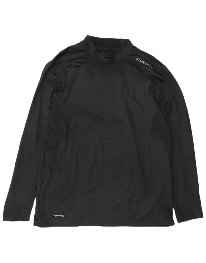 Russell Athletic Haut à manches longues Dri-Power Graphic pour homme XL Noir géométrique