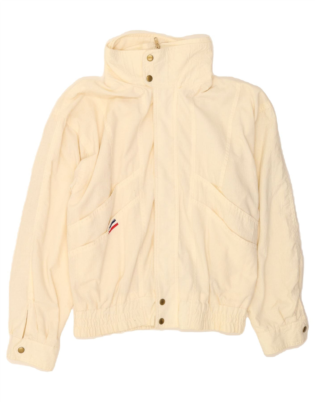 C&A Mens Bomber Jacket IT 46 Small Off White Polyester Vintage C&A and Second-Hand C&A from Messina Hembry 