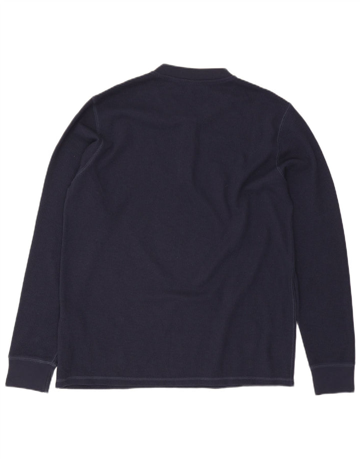 LEVI'S Mens Standard Fit Top Long Sleeve Large Navy Blue Cotton