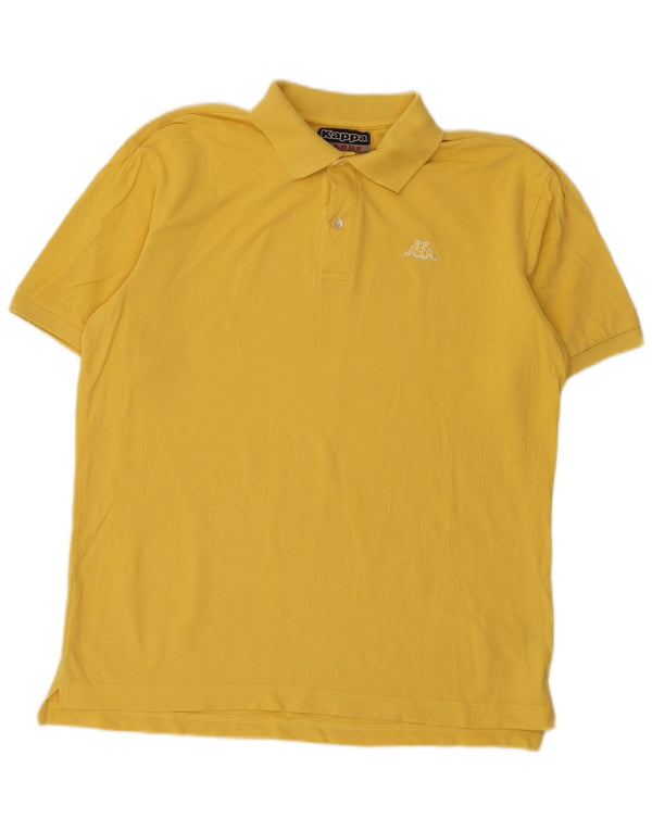 Kappa Polo Homme Large Jaune Coton