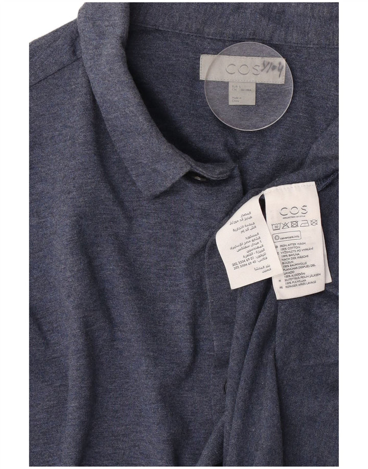 Cos Chemise Homme Large Bleu Marine Coton