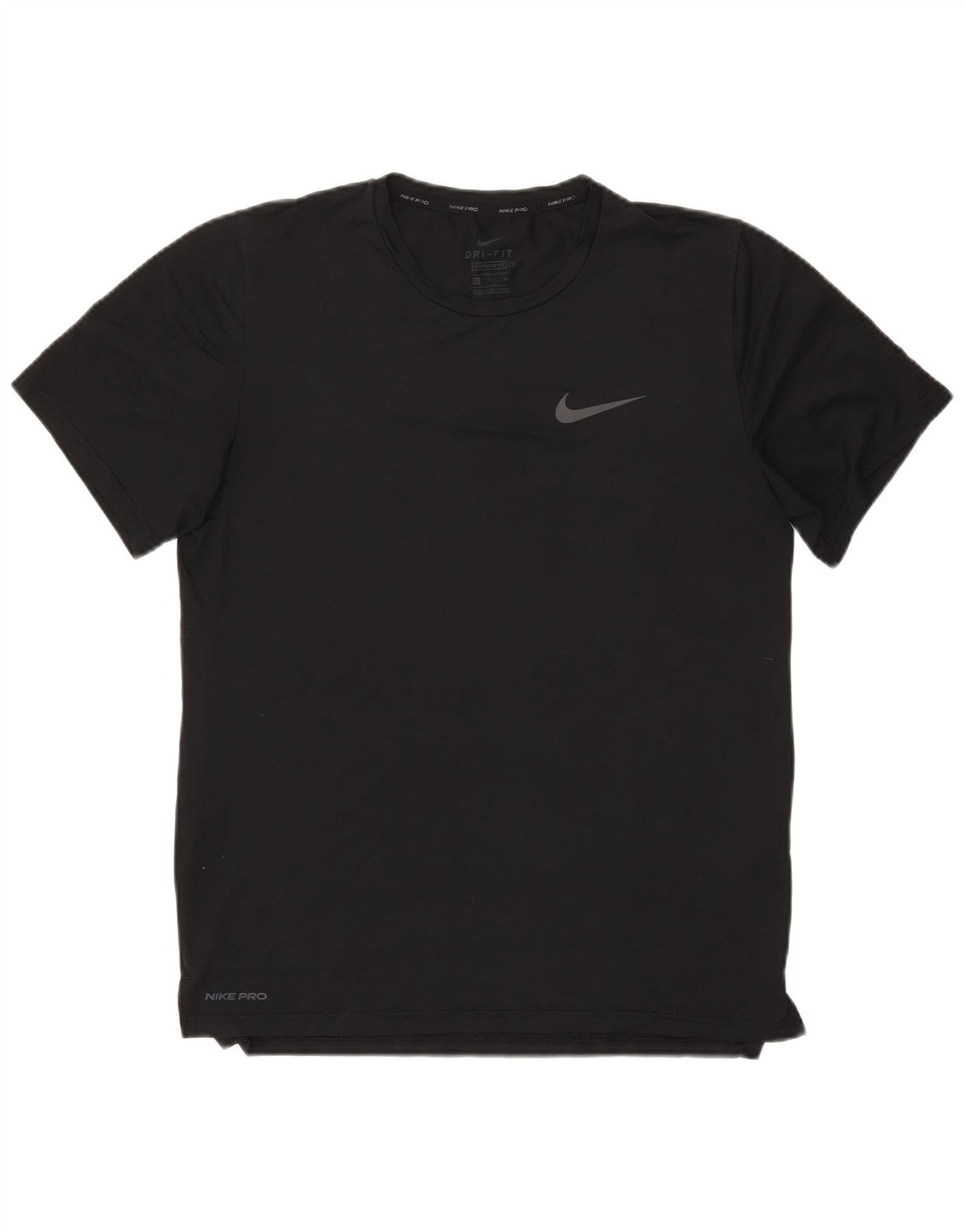 NIKE T-shirt Dri Fit pour hommes, coupe standard, petit, noir, polyester