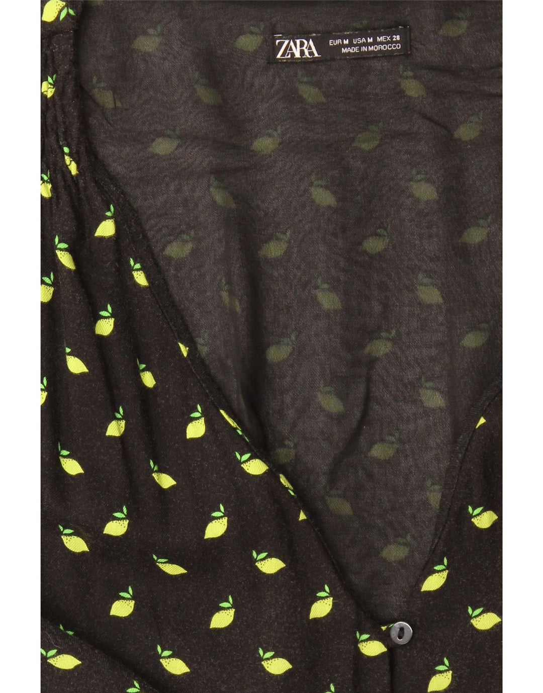 Zara Robe trapèze pour femme UK 12 Medium Noir à pois