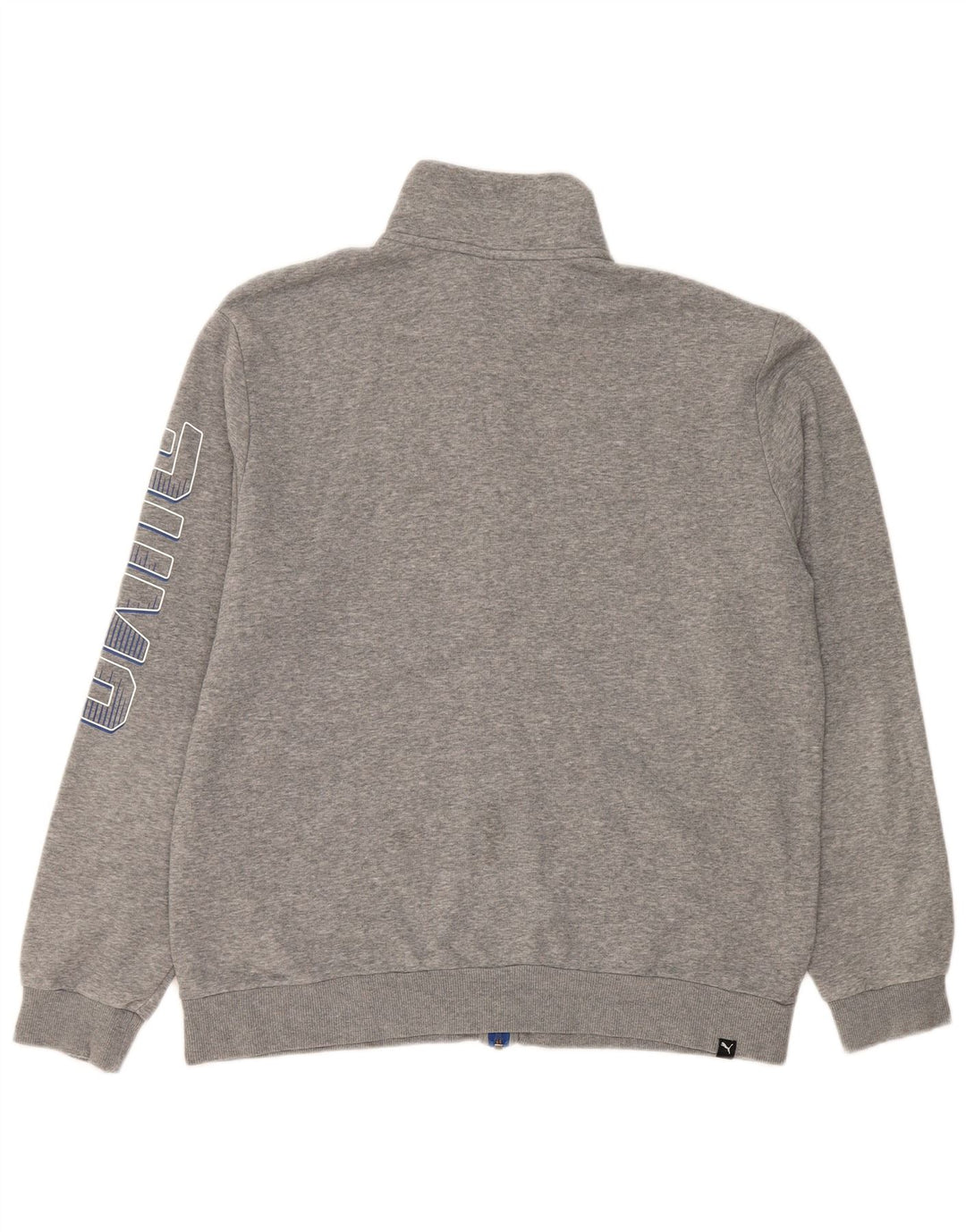 Puma Veste de survêtement graphique pour homme, grand, gris, coton moucheté
