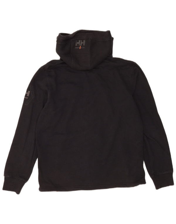 Helly Hansen Pull à capuche zippé graphique pour homme Grand coton noir
