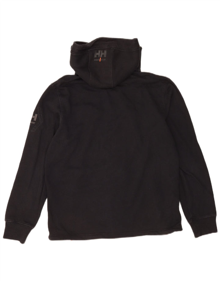 Helly Hansen Pull à capuche zippé graphique pour homme Grand coton noir