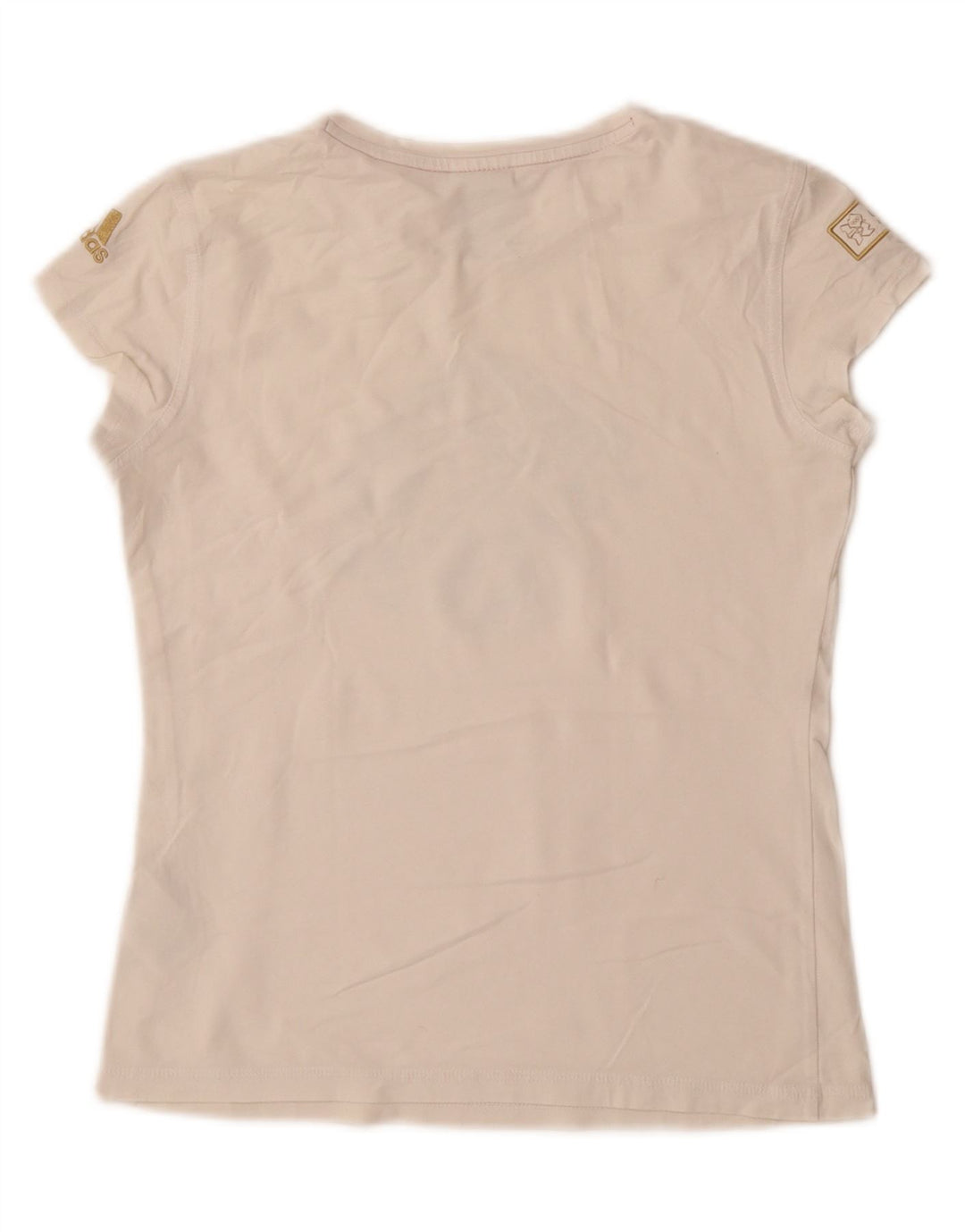 Adidas T-shirt graphique pour femme UK 16 Grand coton blanc