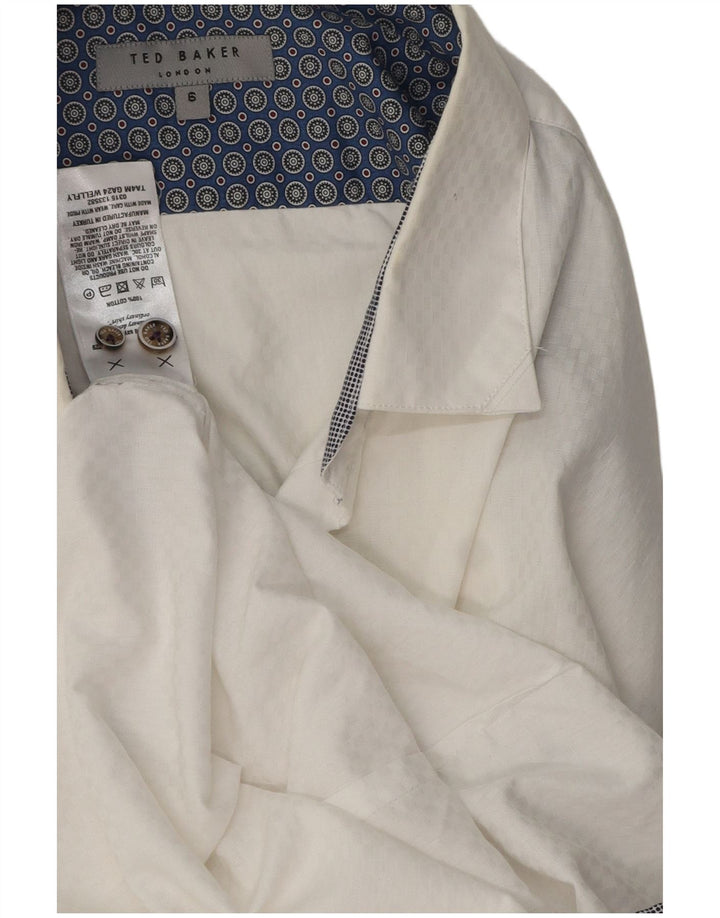 Ted Baker Chemise Homme Taille 6 2XL Coton Blanc