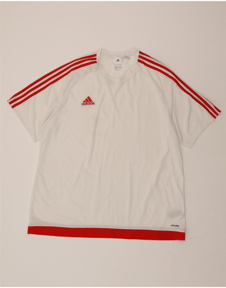 Adidas Hommes Climalite T-Shirt Haut 2XL Blanc Polyester