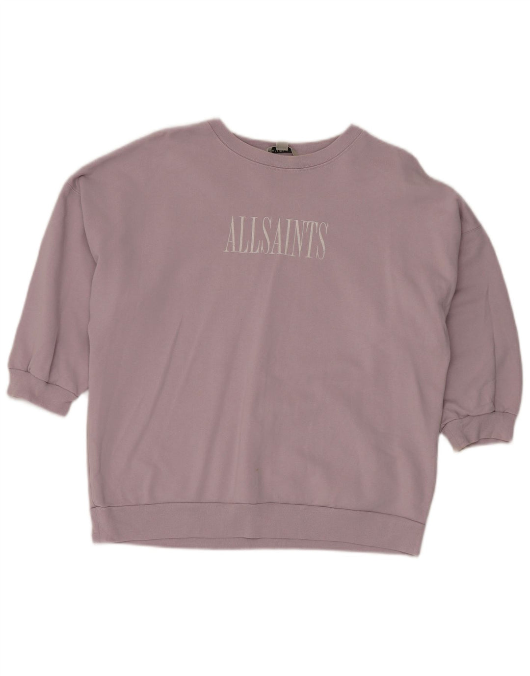 ALL SAINTS Sweat-shirt graphique surdimensionné pour femme UK 10 Petit Violet
