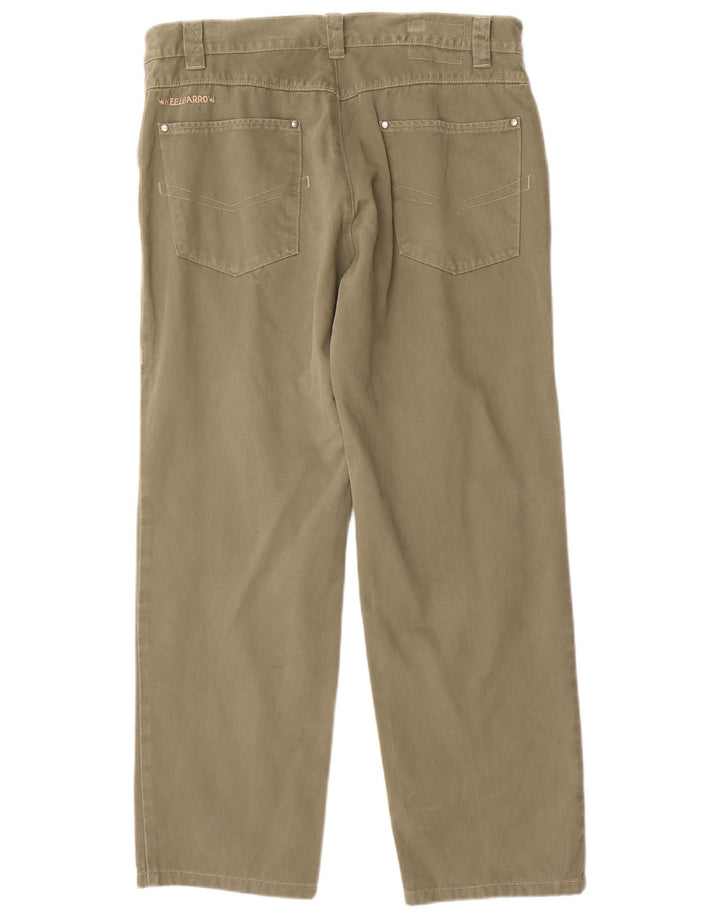 Pantalon décontracté droit VINTAGE homme W40 L31 coton kaki