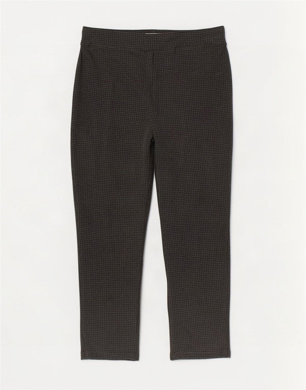 Marks & Spencer Pantalon court pour femme UK 18 XL W38 L24 Gris pied-de-poule