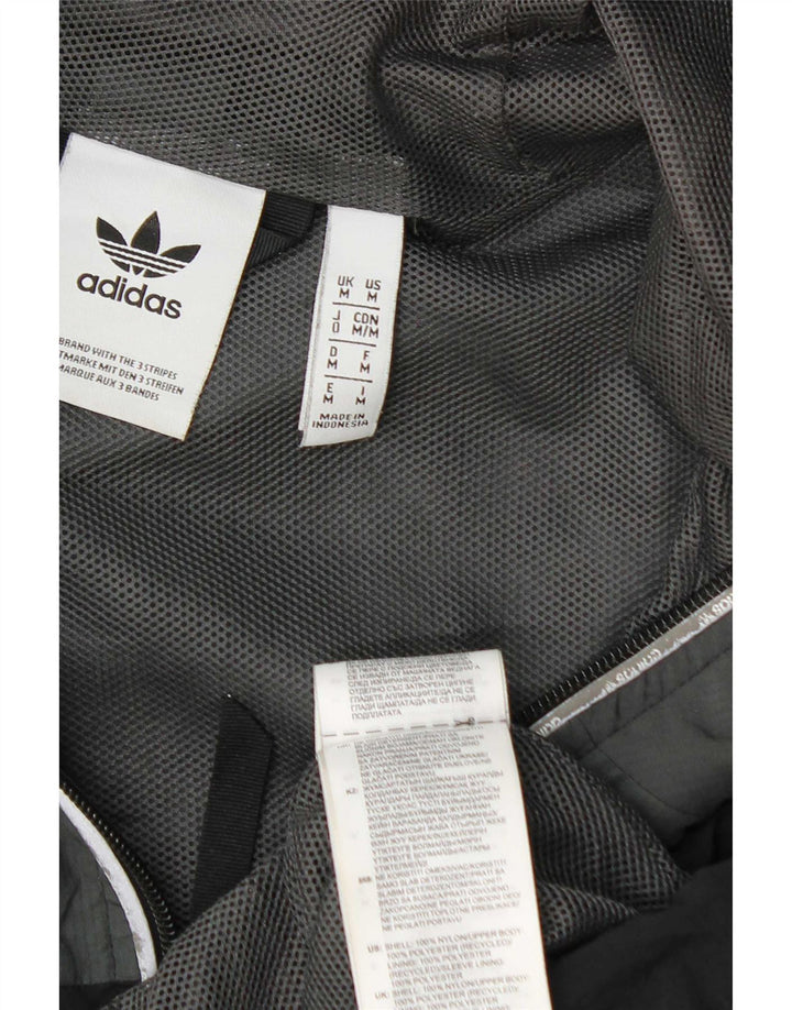 Adidas Veste de pluie à capuche pour homme UK 38 Gris moyen Nylon colour block
