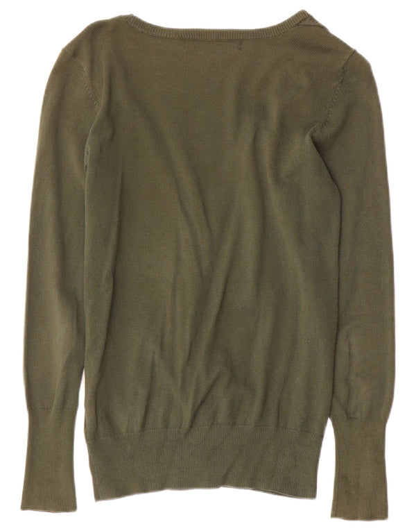 Zara Cardigan pour femme en coton kaki moyen UK 12