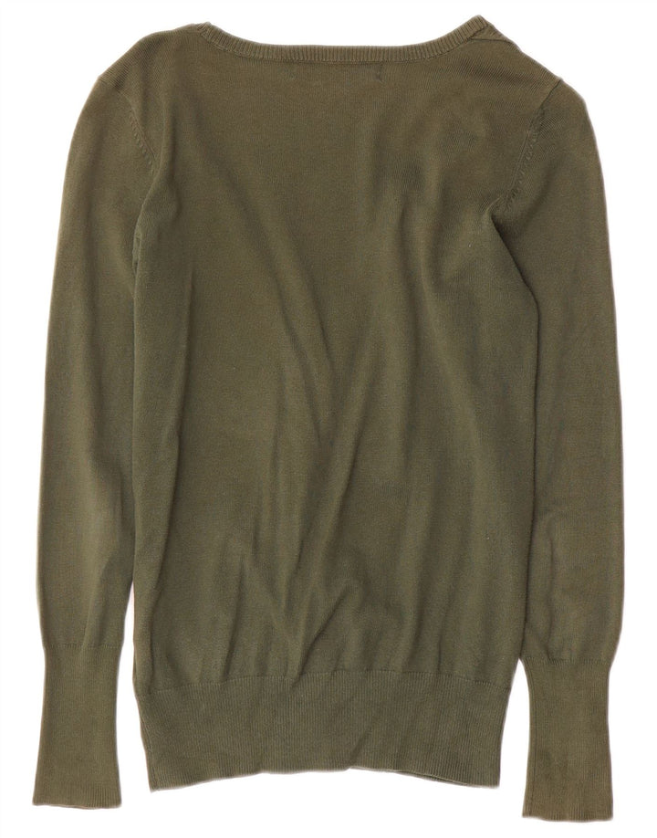 Zara Cardigan pour femme en coton kaki moyen UK 12