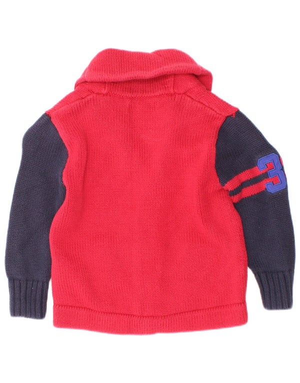 Ralph Lauren Cardigan pour bébé garçon en coton color block rouge 18-24 mois