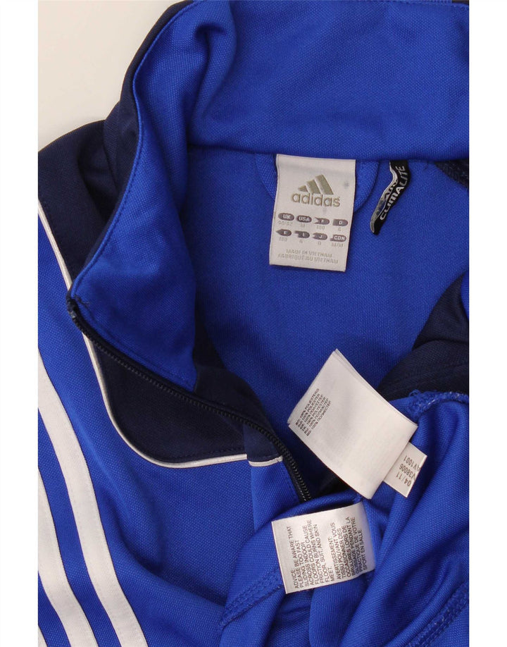 Adidas Haut de Survêtement Climalite Pullover Homme Bleu Moyen Colorblock