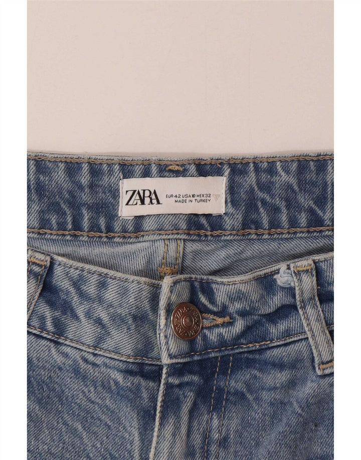 Zara Jean fuselé en détresse pour femme EU 42 Large W32 L30 Bleu