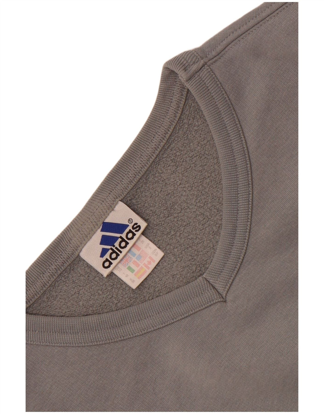 Adidas Sweat-shirt surdimensionné pour femme UK 10 Petit coton gris