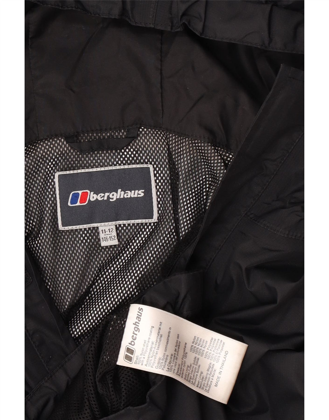 Berghaus Veste de Pluie à Capuche Garçon 11-12 Ans Nylon Noir