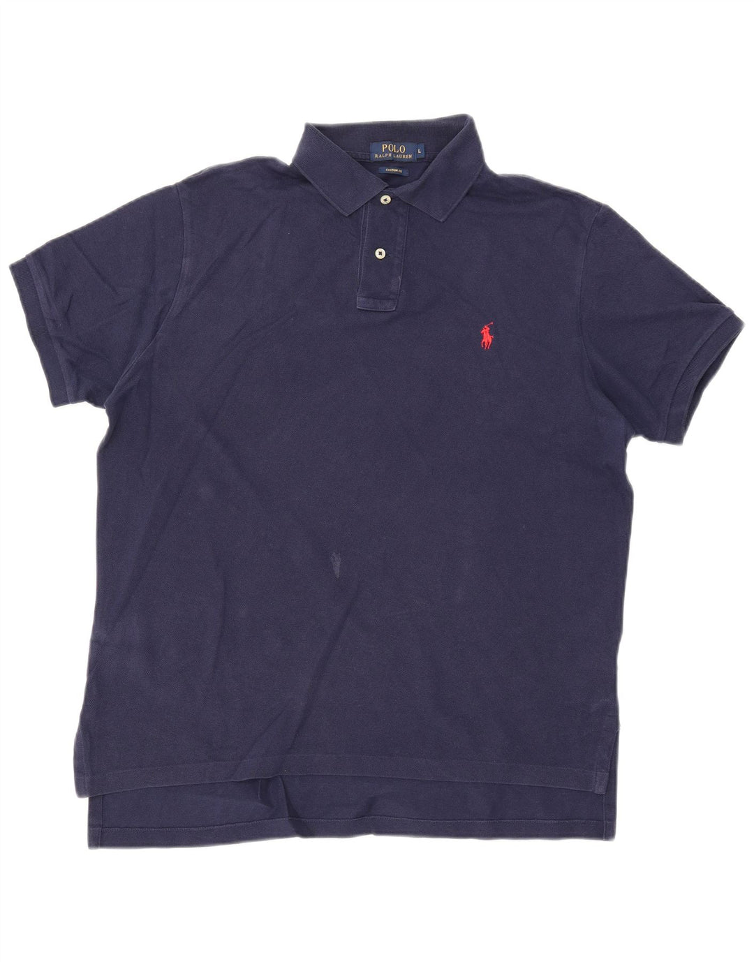 POLO RALPH LAUREN Polo sur mesure pour homme en coton bleu marine Large
