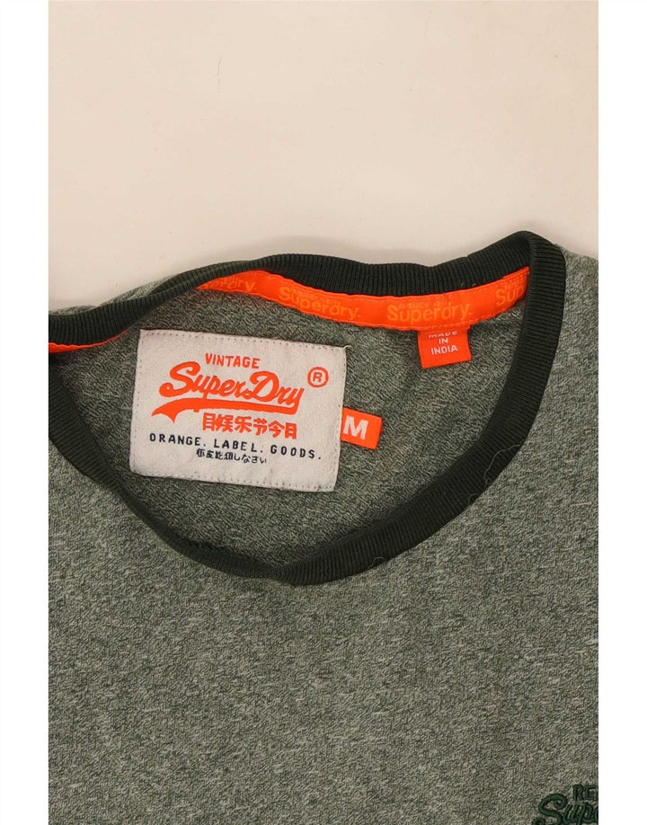 Superdry T-Shirt Homme Vert Moyen Coton