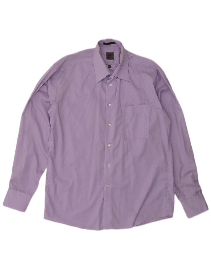 Calvin Klein Chemise Homme Taille 16 Grand Coton Violet
