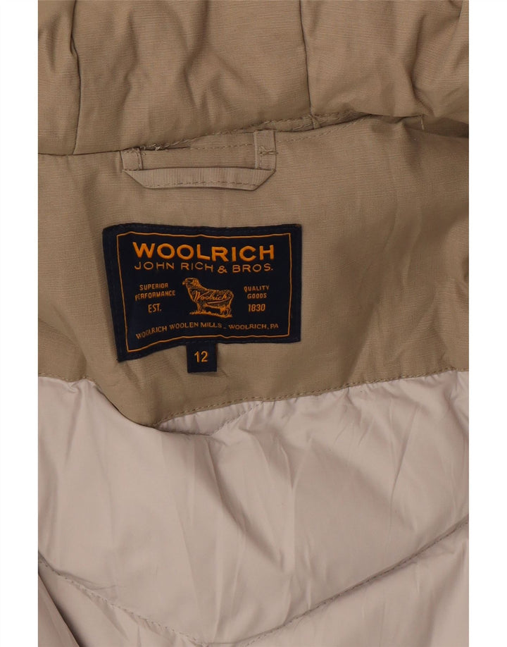Woolrich Veste utilitaire à capuche pour fille 11-12 ans Beige