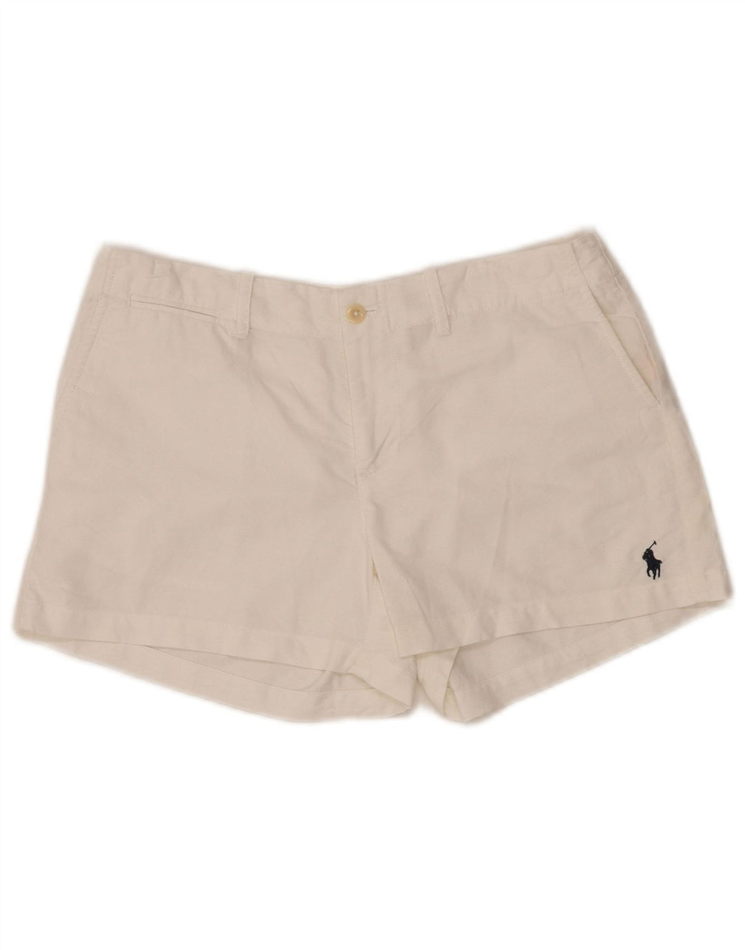 Ralph Lauren Short Chino Femme US4 Petit W30 Coton Blanc