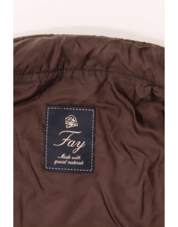 Fay Gilet rembourré pour homme UK 38 Marron moyen
