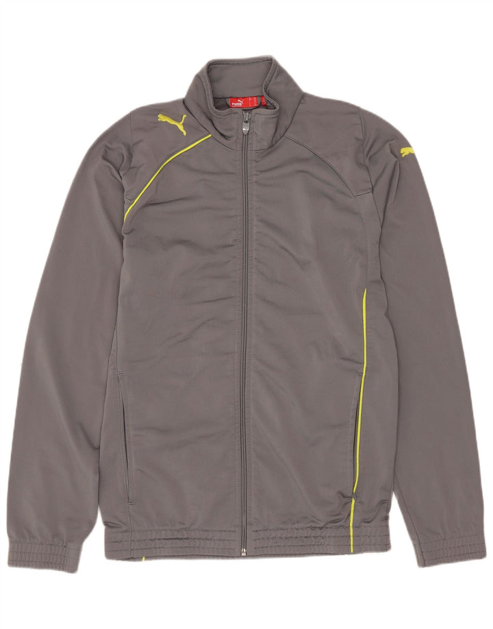 PUMA Veste de survêtement garçon 13-14 ans Gris Polyester