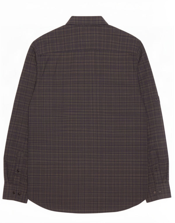 Tommy Hilfiger Chemise sur mesure pour homme en coton à carreaux gris grand
