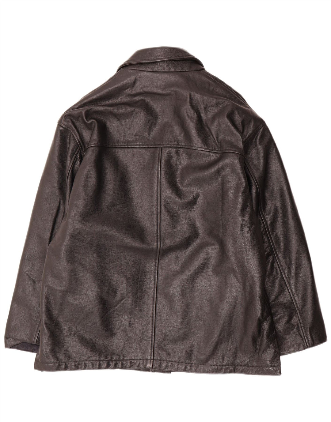 Veste blazer en cuir à 3 boutons vintage pour homme IT 48 Cuir noir moyen