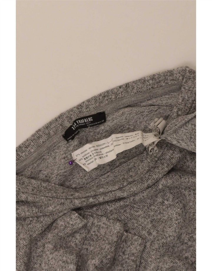 Zara Femme Trafaluc Haut Oversize Manches 3/4 UK 14 Gris Moyen Moucheté